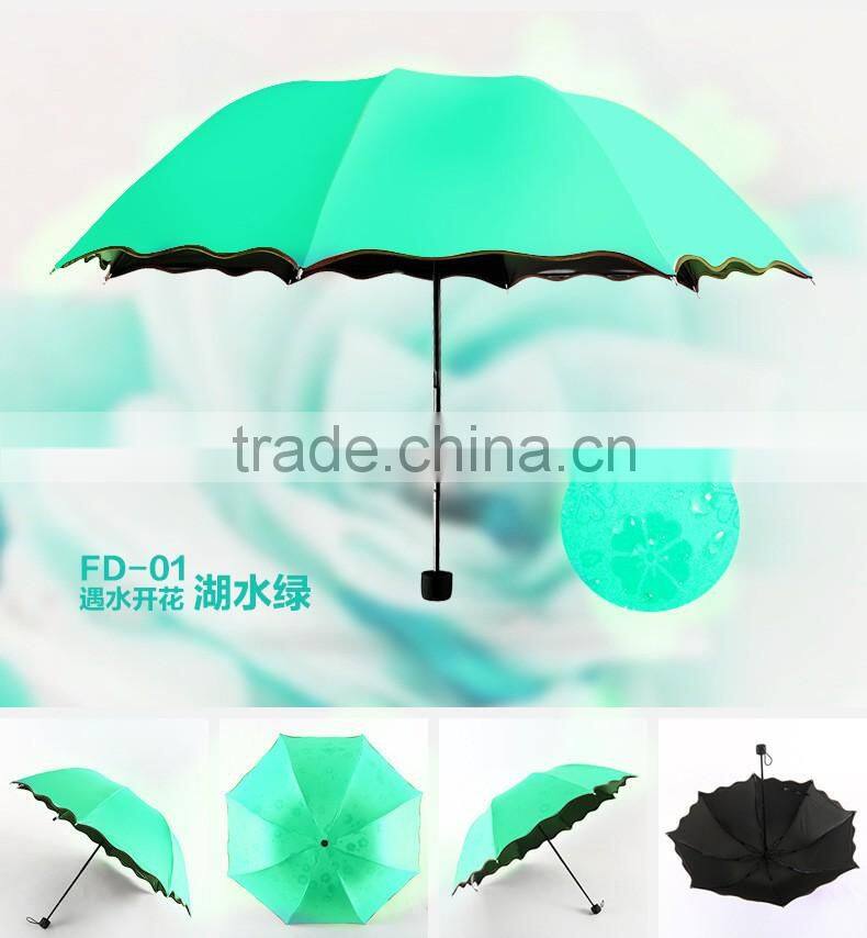 Strong Sun Flower Decoration Umbrella, Folding Umbrella