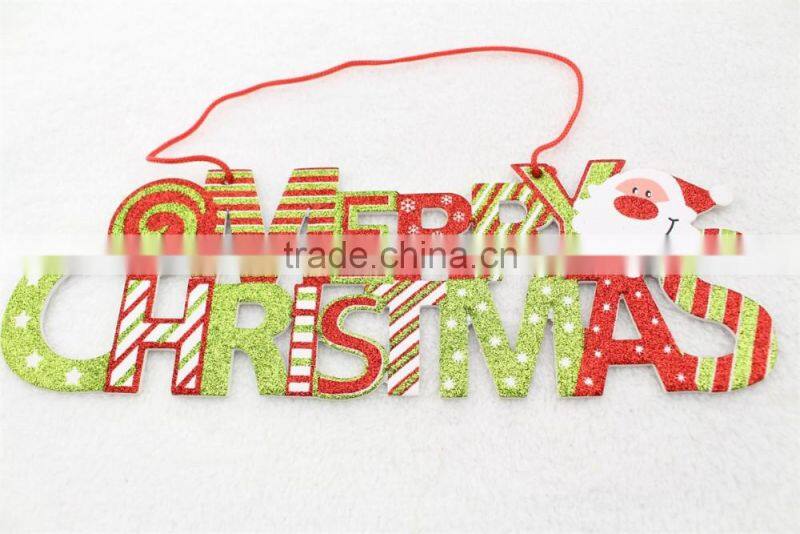 Hanging christmas English letters board movable door hanging decoration