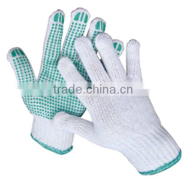 PVC Dipped Industrial Gloves Liner Safety skid resistance Working Gloves ,PVC liner gloves
