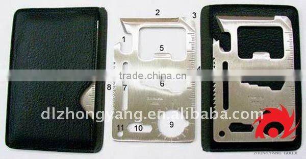 multi-function stainless steel portable camping outdoor credit card knife