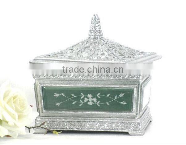 Neo classical European jeweled imitation glass trinket box