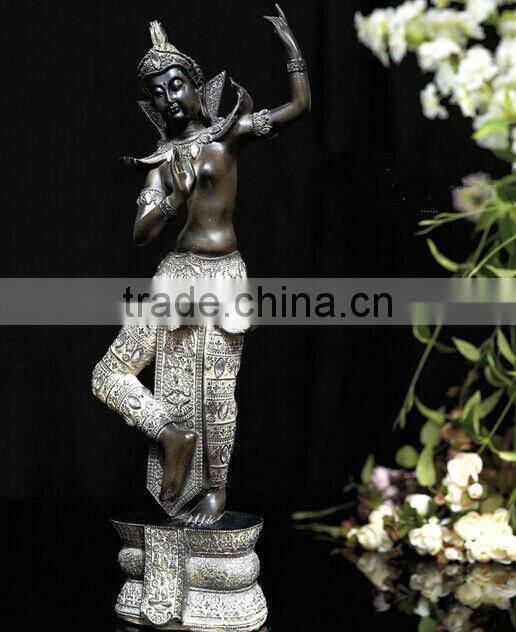 Southeast dancing antique resin bronze buddha statue