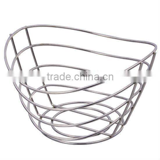 Metal wire fiower-shape fruit basket
