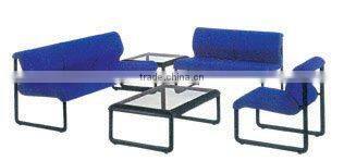 Simple design orange leather sectional sofa set