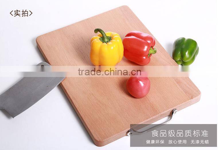 Cheap price top grade beech chopping board with handle