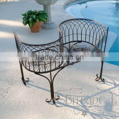 Metal garden bench