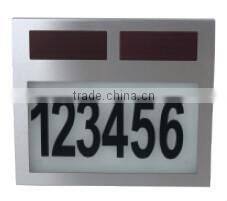 FQ-526 Led solar house numbers light solar door plate solar power plates