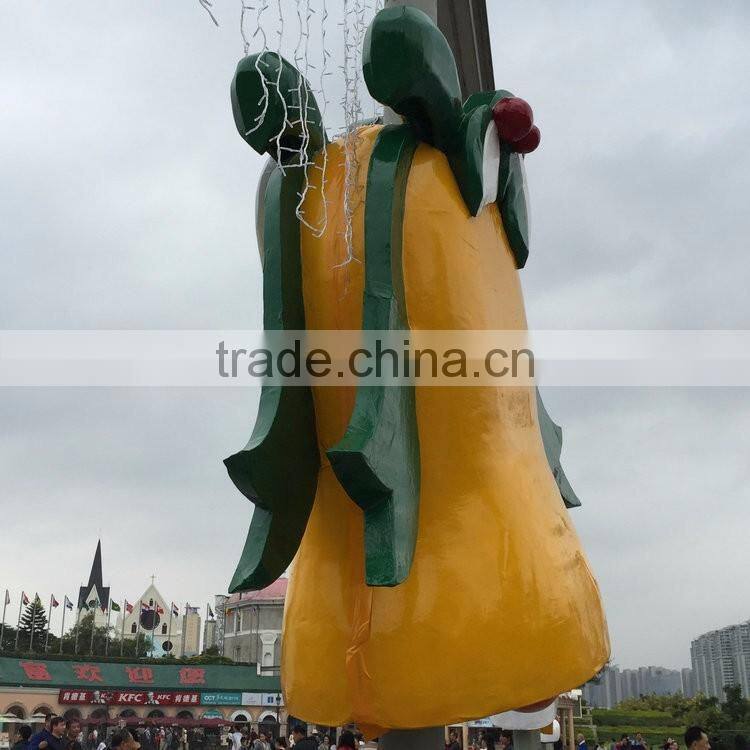 Outdoor fiberglass Christmas bell decoartion