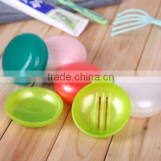 custom logo colorful round soap box plastic soap case soap box packaging