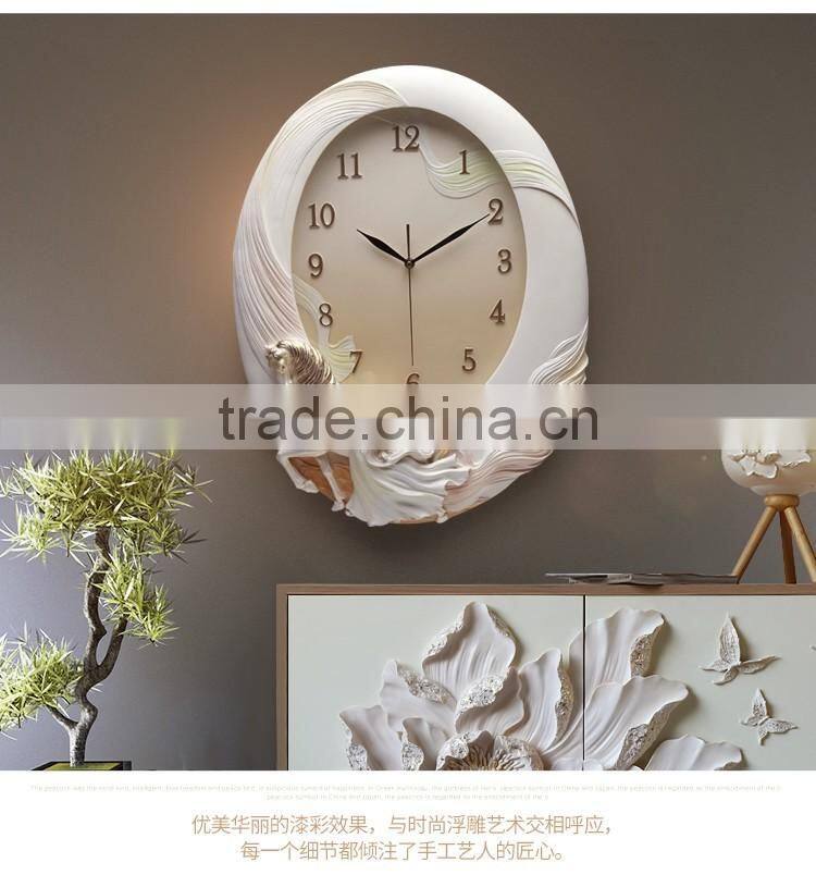M21A Momoda Living room Creative modern hanging fancy elegant3D flower wall clock Quiet quiet quartz decoration large wall clock