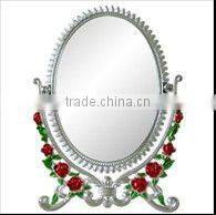 European-style Silver Antique table comestic mirrors with two sides