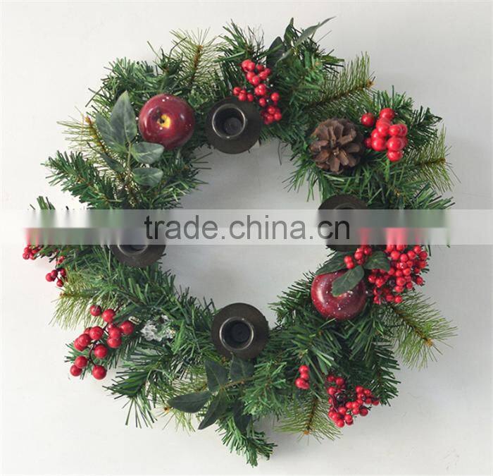 Multicategory and colorful round Pinecone Christmas flower Wreath for Door