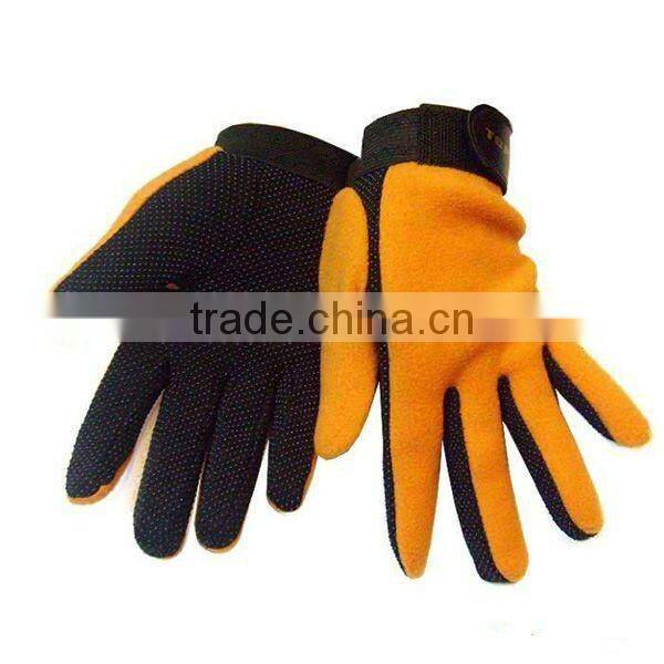 Anti Slip Warm Sports Polar Fleece Glove With PVC Palm ZMR635