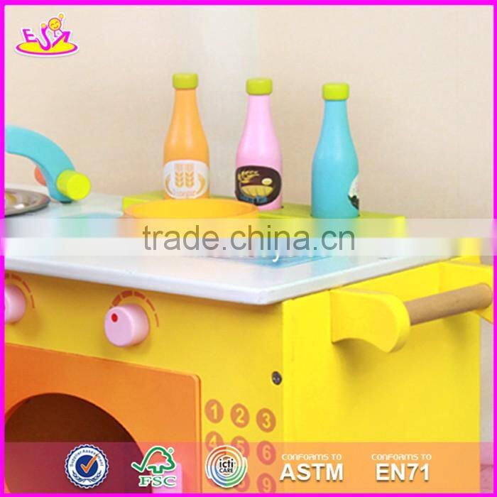 2017 new design giraffe preschool toy wooden children play kitchen W10C234