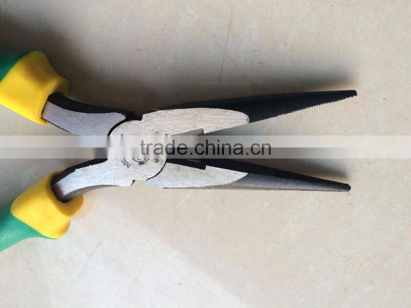 Cheap price 200mm/8'' long nose clamp plier, high quality needle nose plier