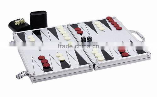 Backgammon In Aluminum Case / chess and backgammon