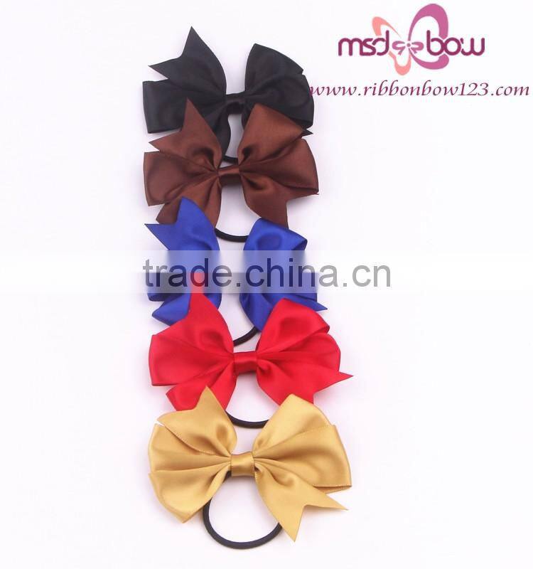 Custom satin ribbon bow with elastic for perfume bottle package