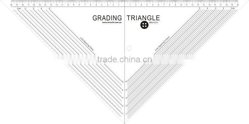 kearing brand,DIY patternmaking patchwork craft ruler,good acrylic sewing triangle grading set square for patchwork #T046