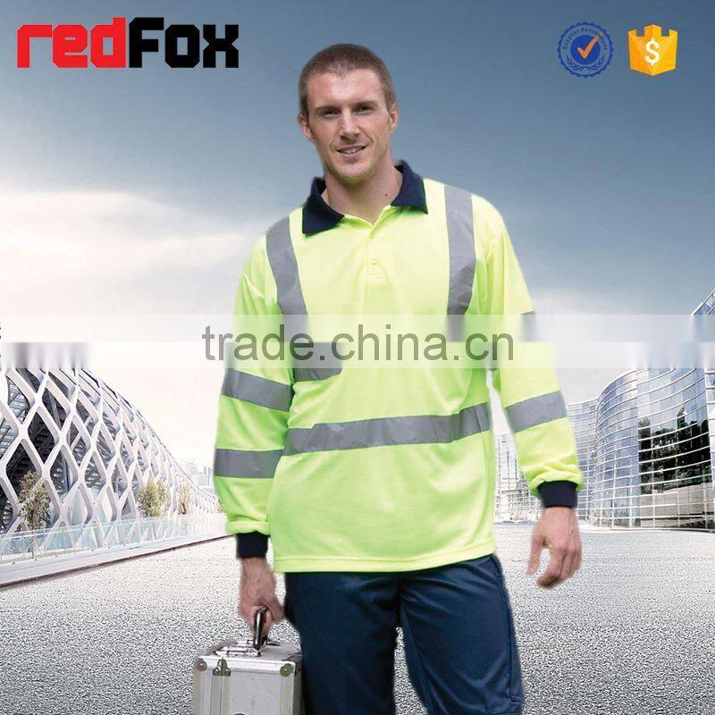 high visibility safety button workwear shirt