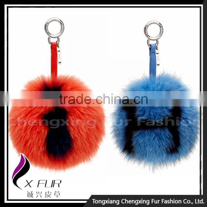 CX-R-38 China Wholesale Fox Fur Keychain Customized