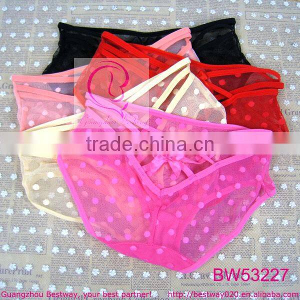 Womens hot sexy girls string mesh lingerie with polka dot pattern sexy lingerie for wholesale 120pack free size