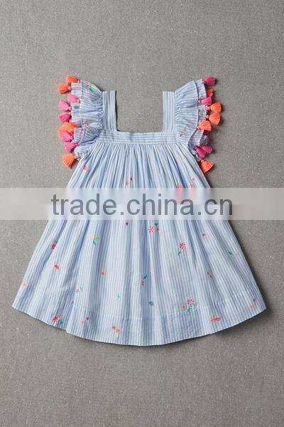 2017 Cheap stripe dress mathing jumpsuit 3 year old girl two piece party designer dress