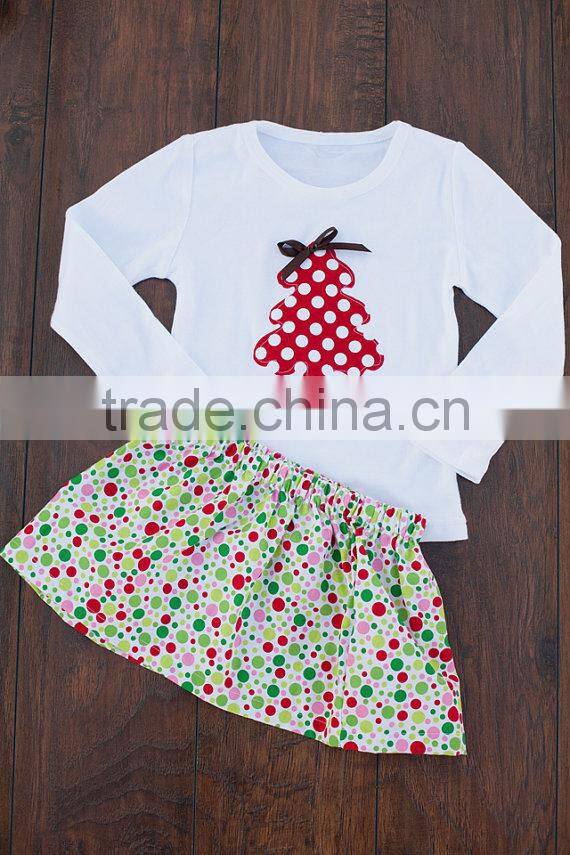 Christmas Tree Pattern Baby Top And Skirts Baby Girls' Clothing Sets
