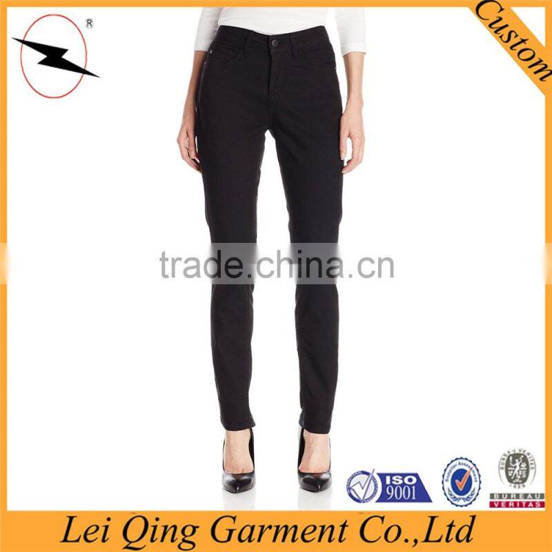 Simple style washing solid color women's skinny jeans apparel