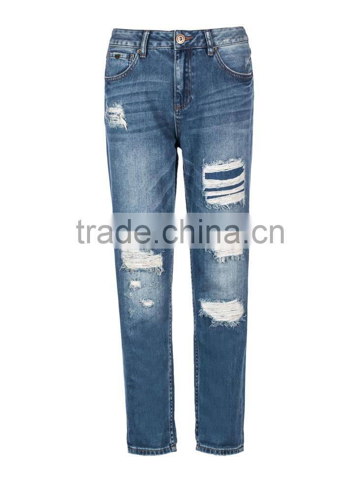 2016 new pattern women jeans pants, new model jeans pants
