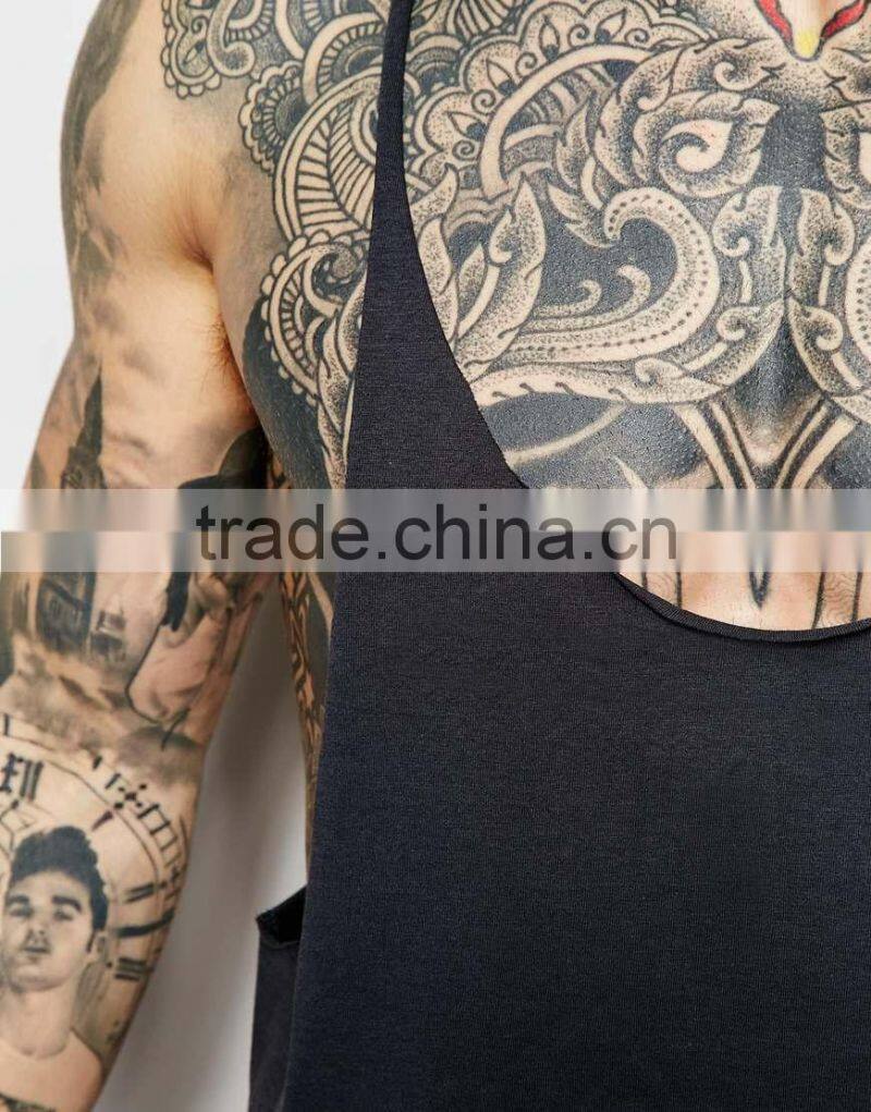 new vests with extreme racer back and raw edges