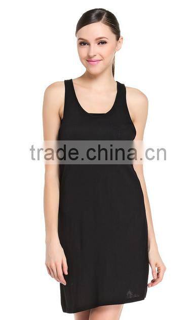 2017 Cheapsale China Supplier Blank T-Shirt Loose Solid Color Summer Casual Women Dress
