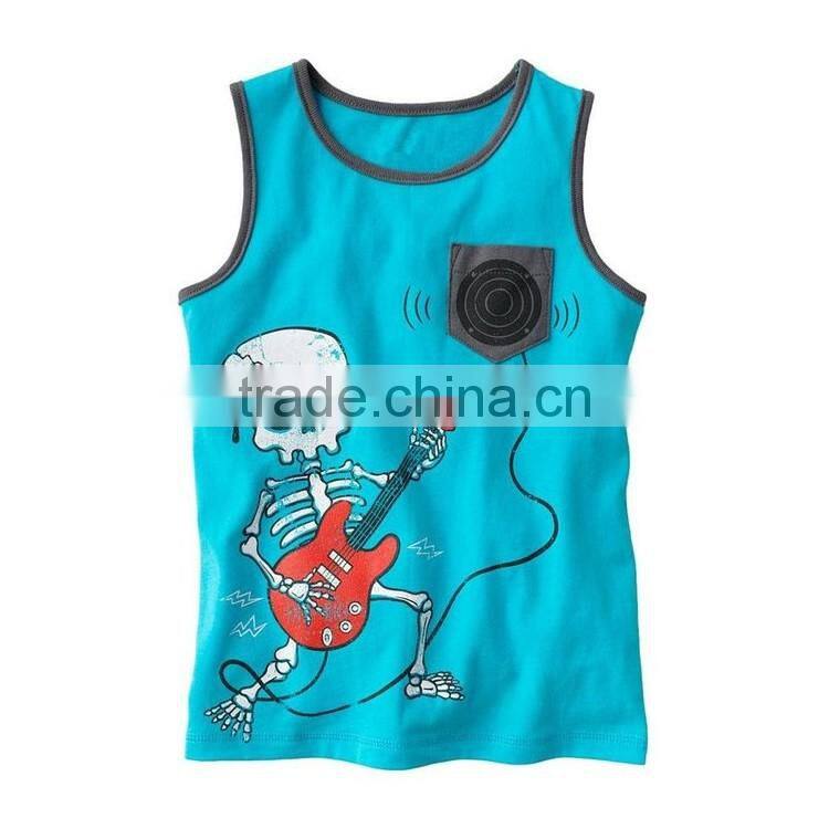 Wholesale Cotton Fashion Latest Custom Tank Top Printing For Children Clothing