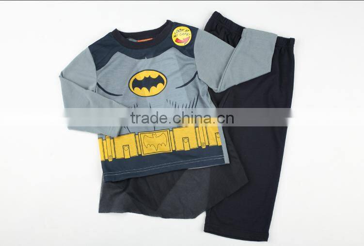 Big boy Batman Cape three pieces pajamas