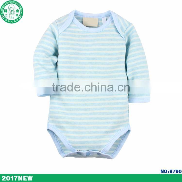 2017 hot selling stripe newborn baby romper wholesale high quality baby bodysuit