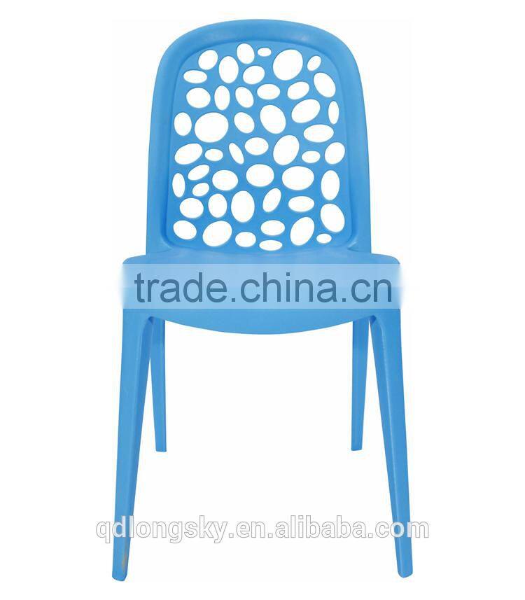 LS-4031A wholesale Leisure design outdoor furniture stackable full plastic cheap used colorful garden chairs for hot sale