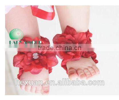 Baby girls Barefoot Sandals Shoes PVC Flower Baby PreWalker Infant Toddler Shoes For photoes