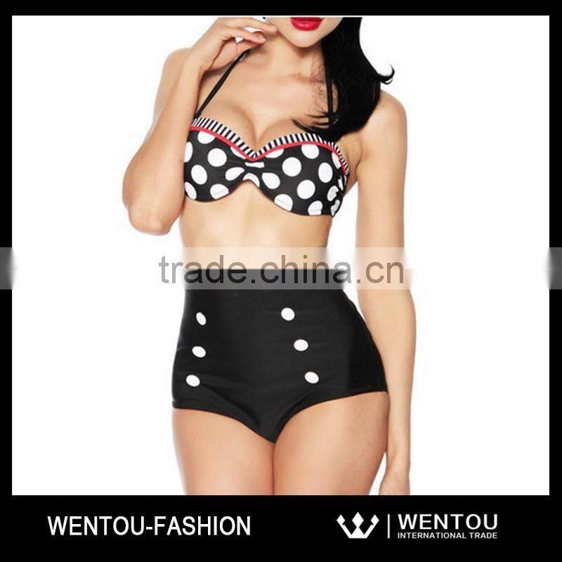 Wholesale High Waist Bikini Girls Swimwear