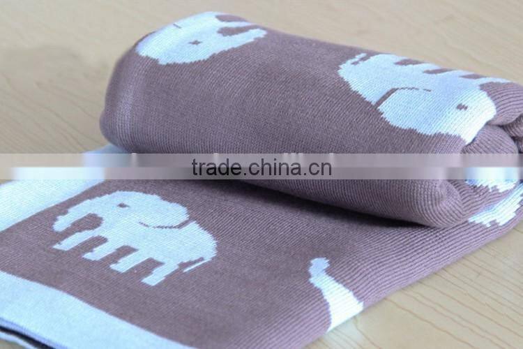 Floral elephant style fashion baby blanket wholesale