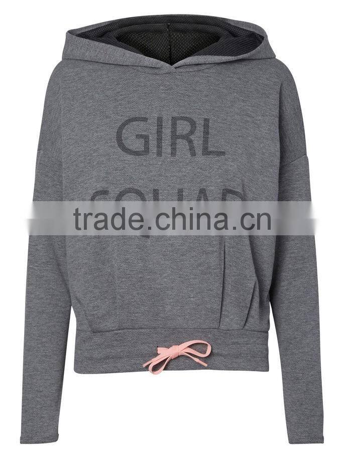 Girls splicing color block thick warm autumn winter hoodie