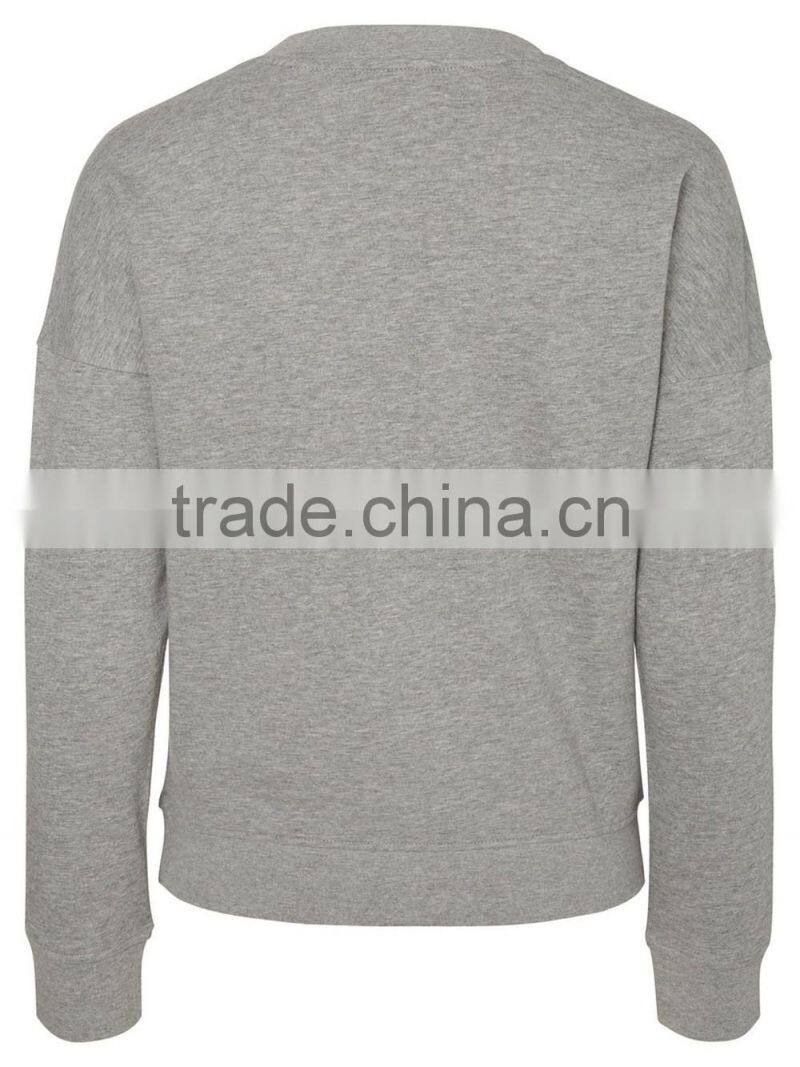 2016 wensfashion costume women leather and LightGrey long sleeved sweatshirt with hood