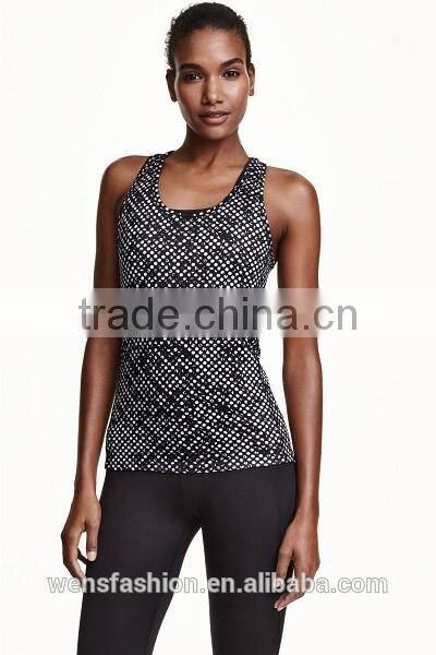Wholesale Custom Lycra Ladies Singlet Women Sexy Yoga Fitness Tank Top