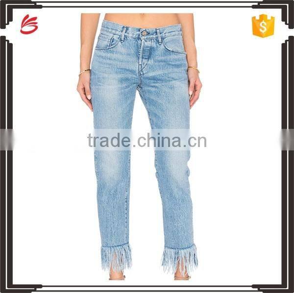 High quality jeans women fabric price new model jeans for ladies