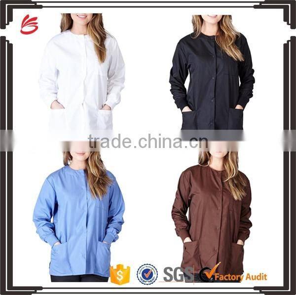 Top quality hospital nurse doctor scrub jacket suit coat