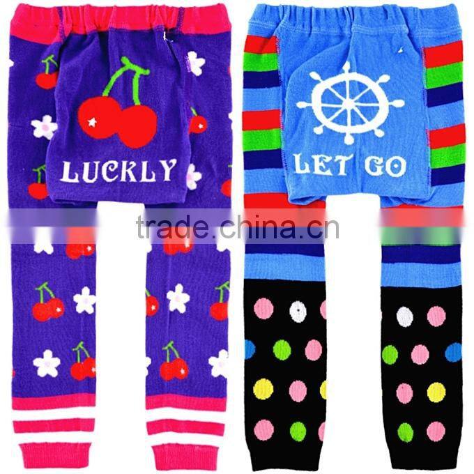 Hot Sale Baby Girls And Boys PP Pants Cooton With Cut Cartoon Pattern Knit Children Leggings For Toddle Wear SC40822-10