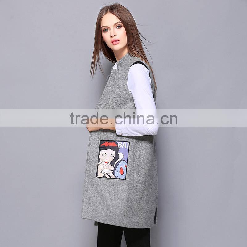 2017 latest designs lady casual women vest winter for wholesale