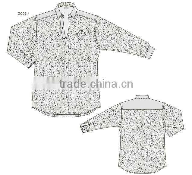 custom print slim fit shirt