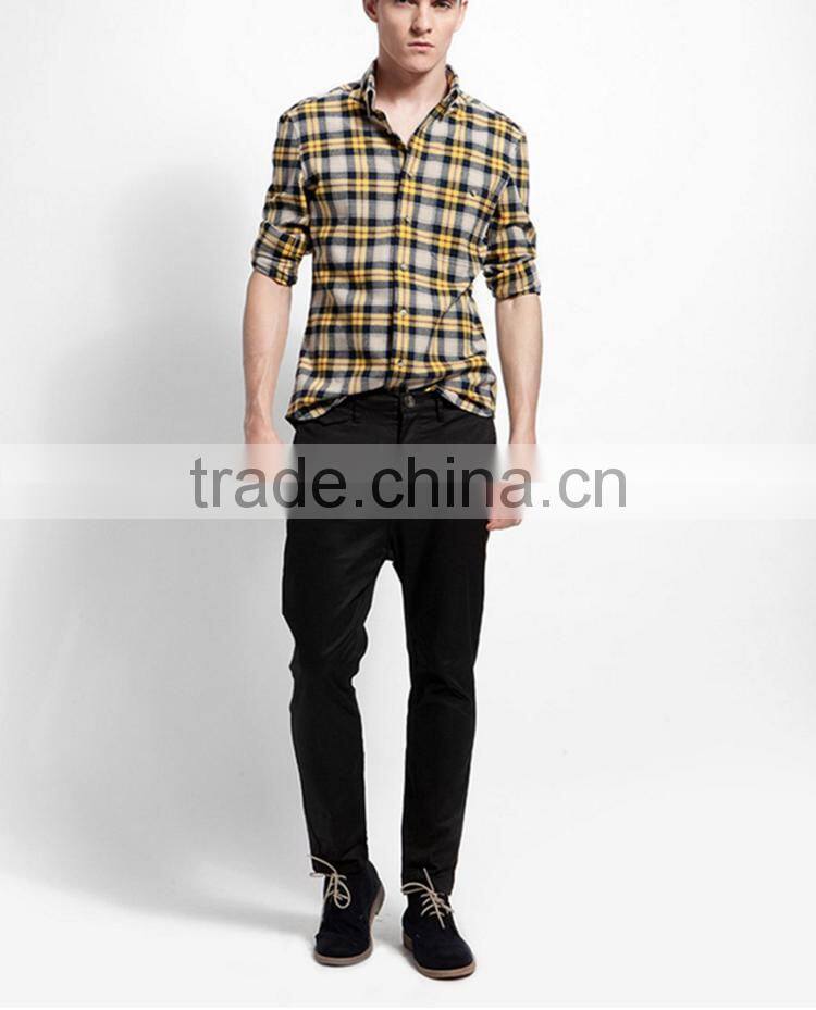 cotton men shirts dress shirt men causal plaid flannel shirts