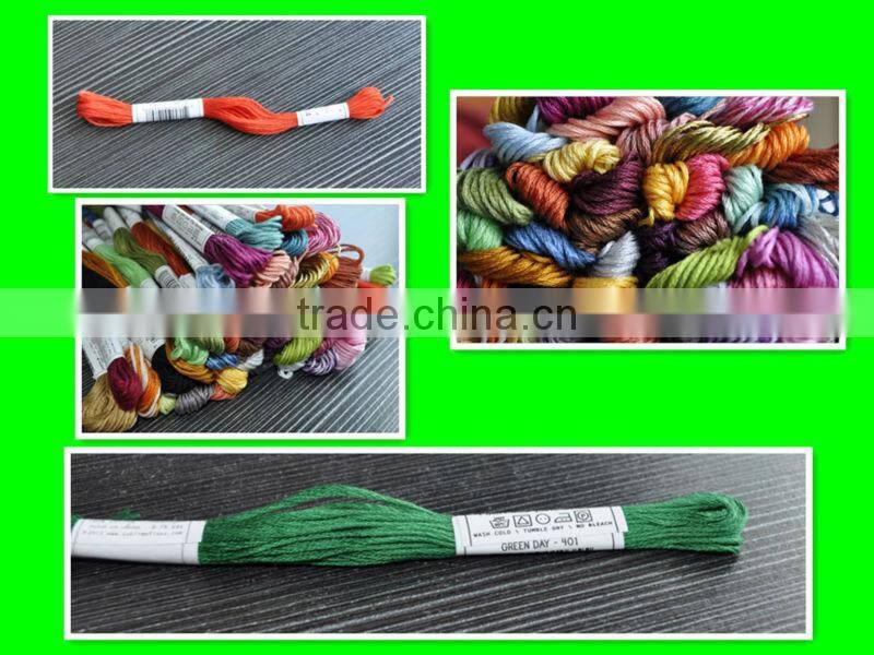 Cotton Singed & Mercerized Embroidery Thread On Skein