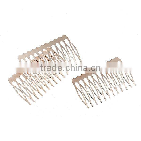 Iron Based Alloy Hair Clips Findings Rectangle Rose Gold 64mm x 39mm