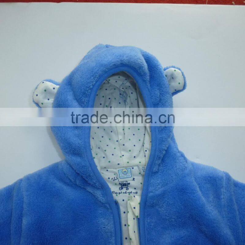 wholesale Baby kids Children Animal Hooded Coral Fleece bathrobe